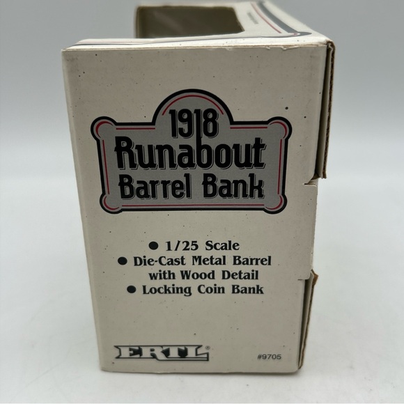 ERTL Ford Runabout 1918 Agway 1/25 Scale Barrel Truck Bank Die Cast Metal 1991 - Picture 13 of 14